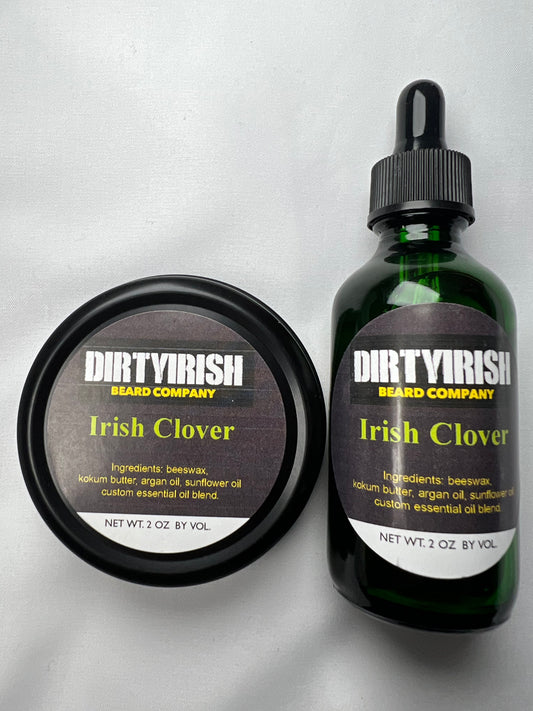 Irish Clover Beard Oil & Balm Set
